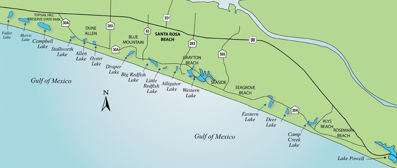 The Rare Coastal Dune Lakes of 30A Florida