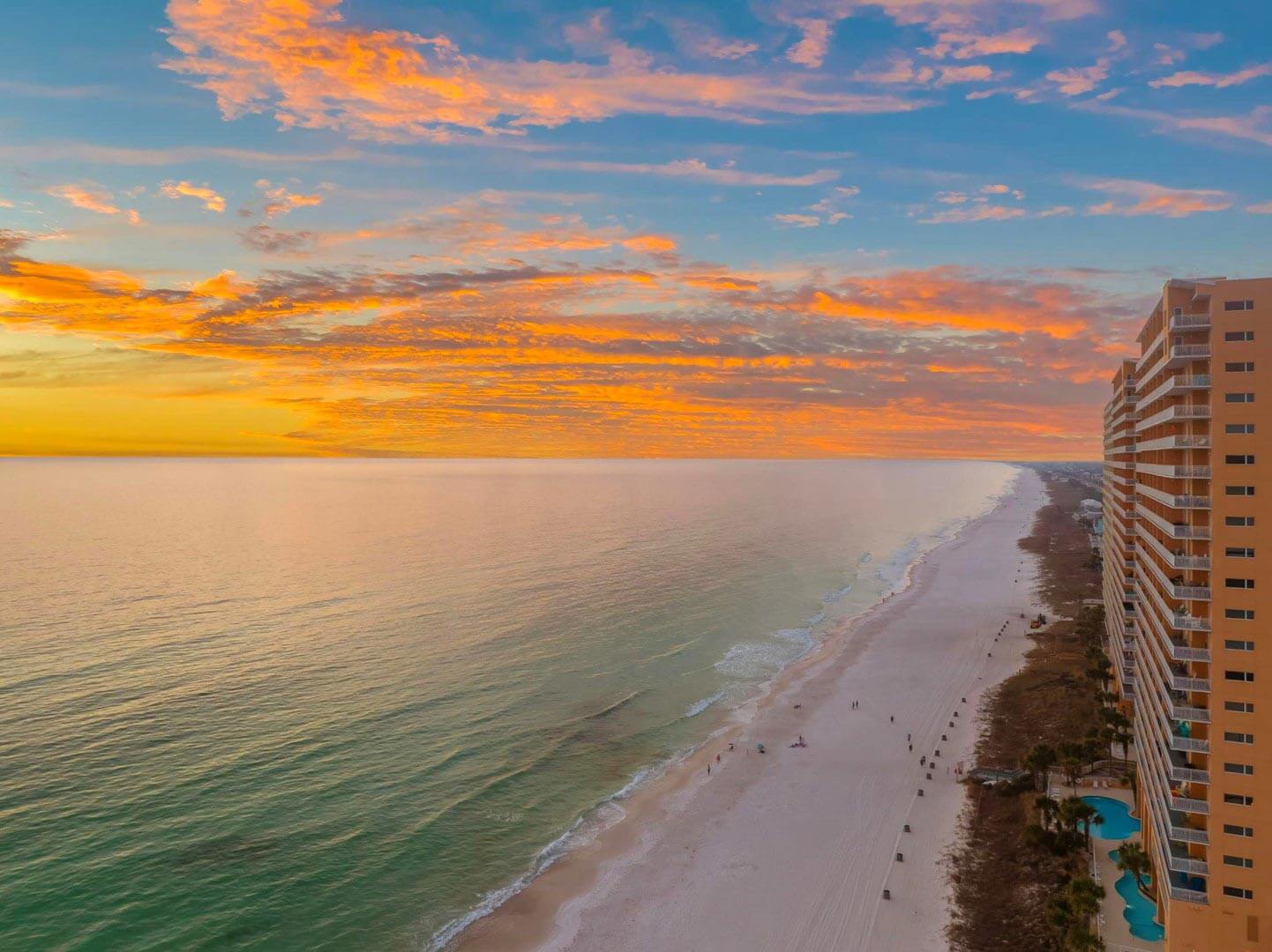 Aerial view of coastline